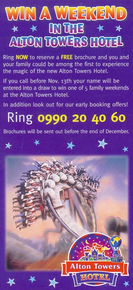 Alton Towers Hotel Brochure 1996_3