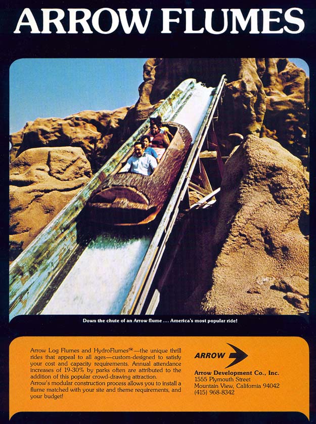 Arrow Flumes Map and Brochure (1975)