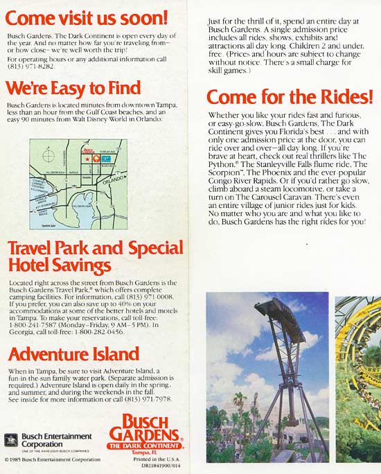Busch Gardens The Dark Continent Brochure 1985_5