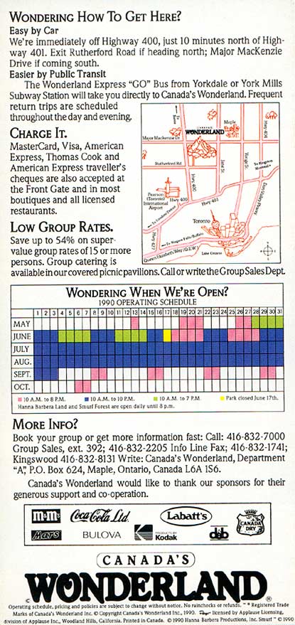 Canada's Wonderland Brochure 1990_5