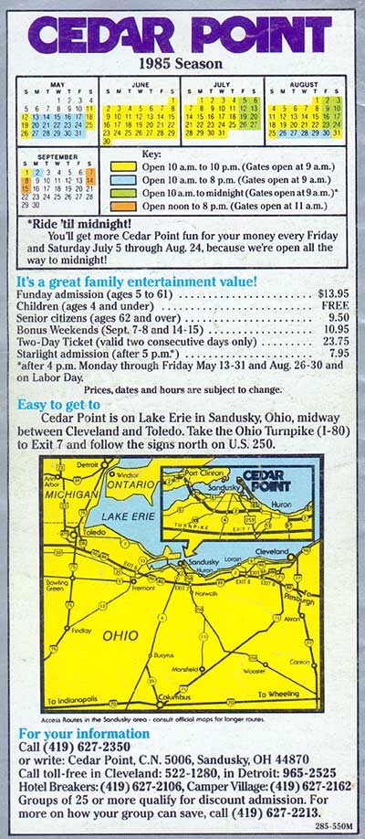 Cedar Point Brochure 1985_4