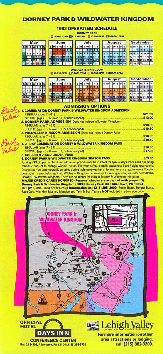 Dorney Park amp Wildwater Kingdom - Dorney Park Brochure 1992 6 