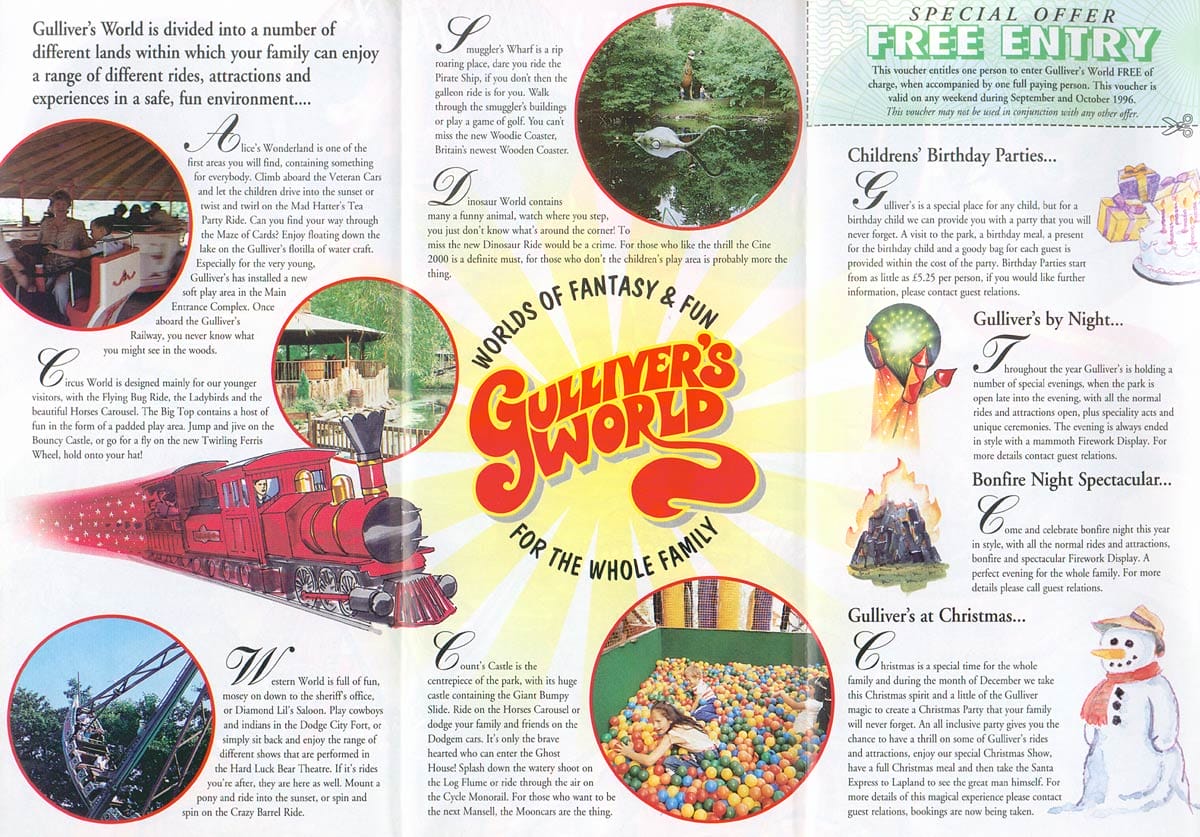 Gulliver’s World Map and Brochure (1996 – 2023)