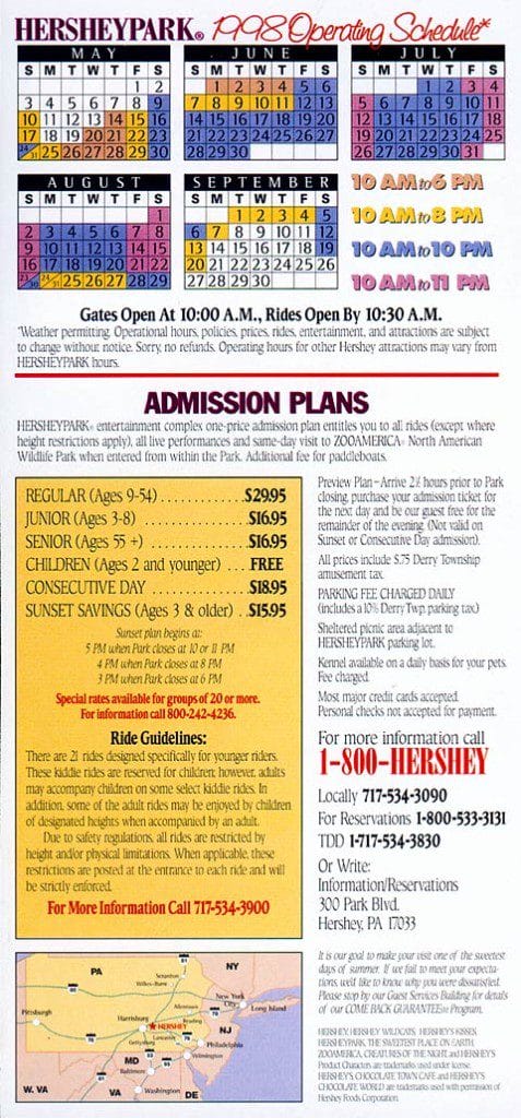 HersheyPark Brochure 1998_6