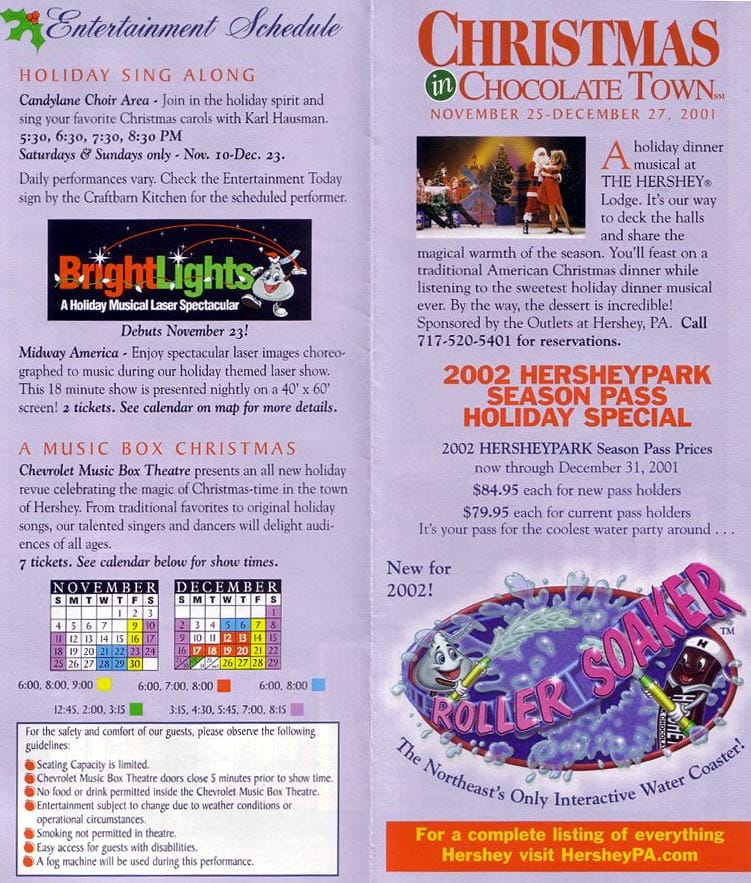 HersheyPark Christmas Brochure 2001_3