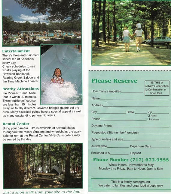 Knoebels Amusement Park Campground Brochure 1998_4