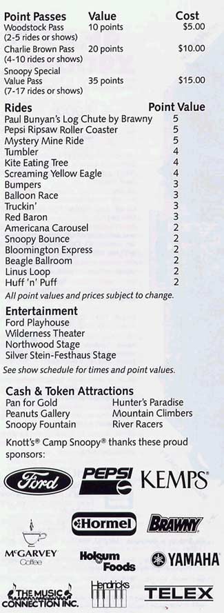 Knott's Camp Snoopy Brochure 1992_6