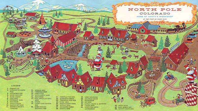 North Pole Colorado Map and Brochure (1958)