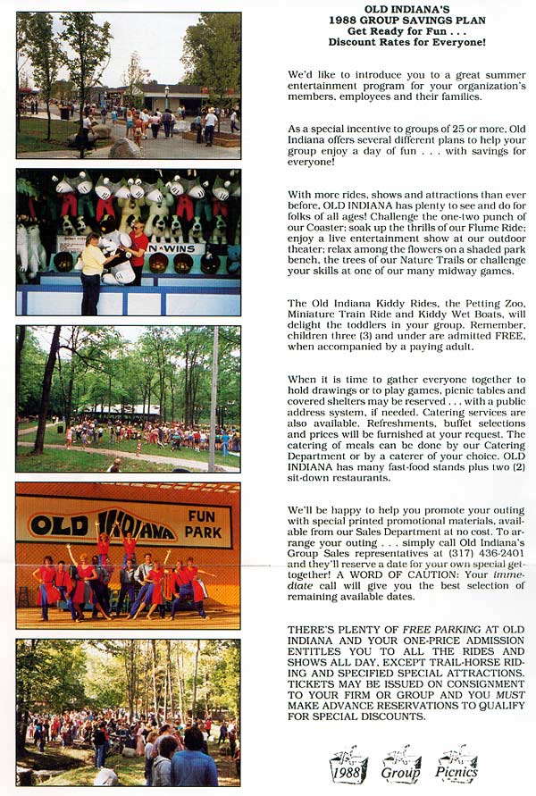 Old Indiana Fun Park Brochure 1988_5
