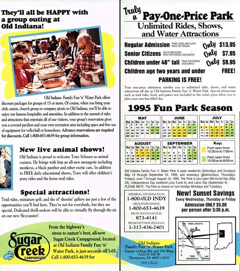 Old Indiana Fun Park Brochure 1995_5