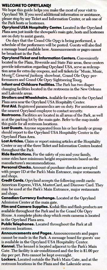 Opryland In Park Guide Brochure 1989_6