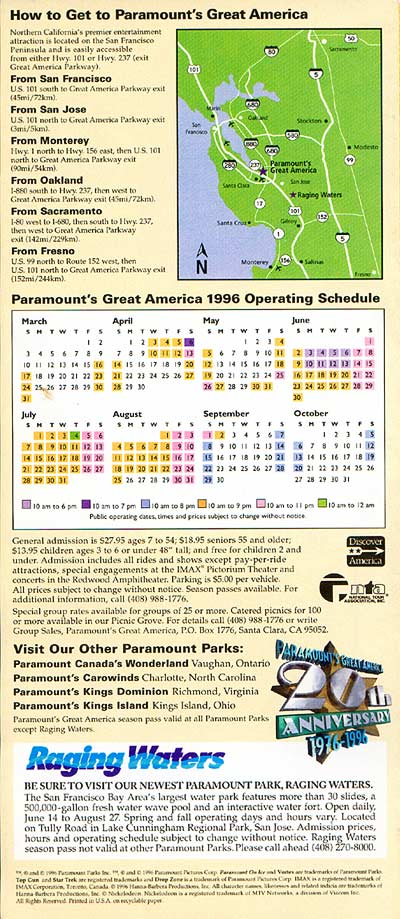 Paramount's Great America Brochure 1996_5
