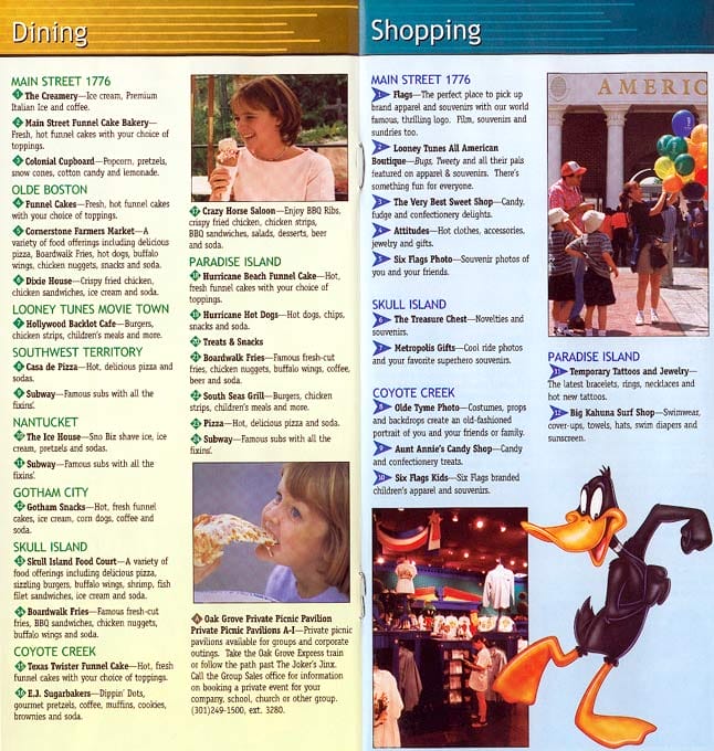 Six Flags America In Park Guide 2001_4