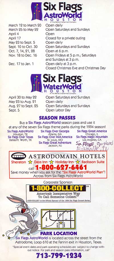 Six Flags AstroWold Brochure 1994_5