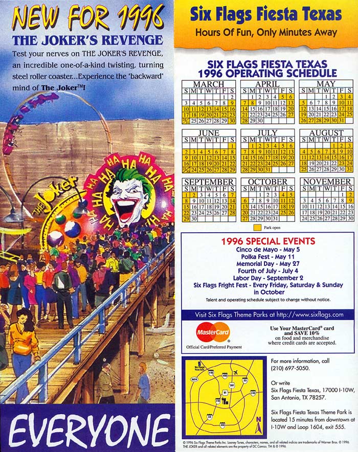 Six Flags Fiesta Texas Brochure 1996_4