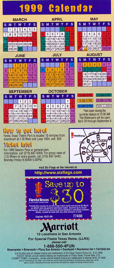 Six Flags Fiesta Texas Brochure 1999_5