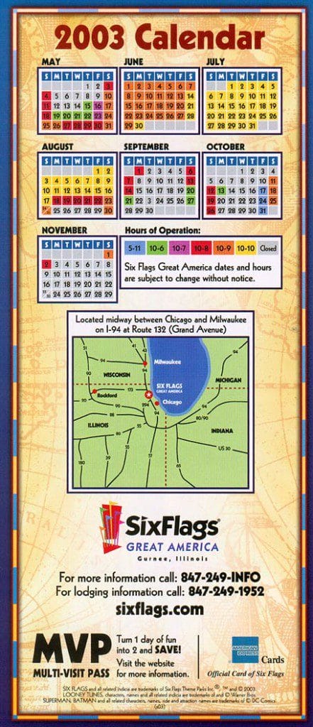 Six Flags Great America Brochure 2003_5
