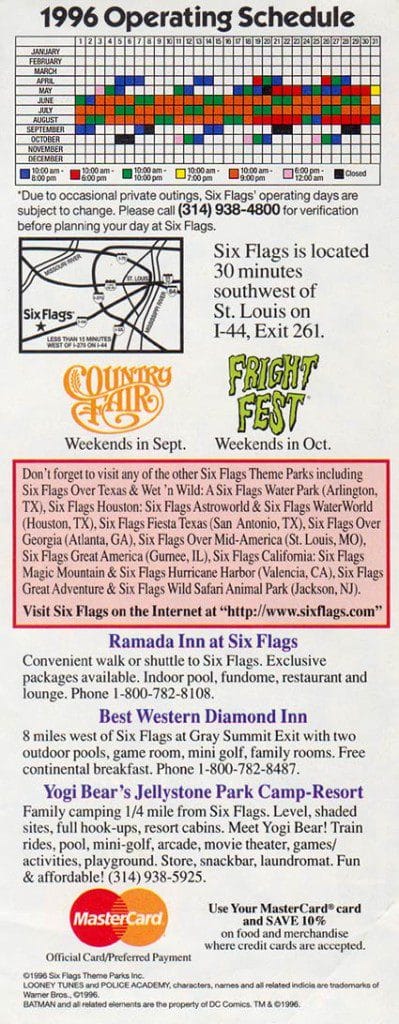 Six Flags Over Mid America Brochure 1996_5