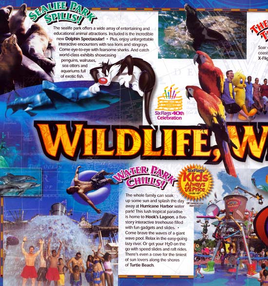 Six Flags Worlds of Adventure Brochure 2001-3