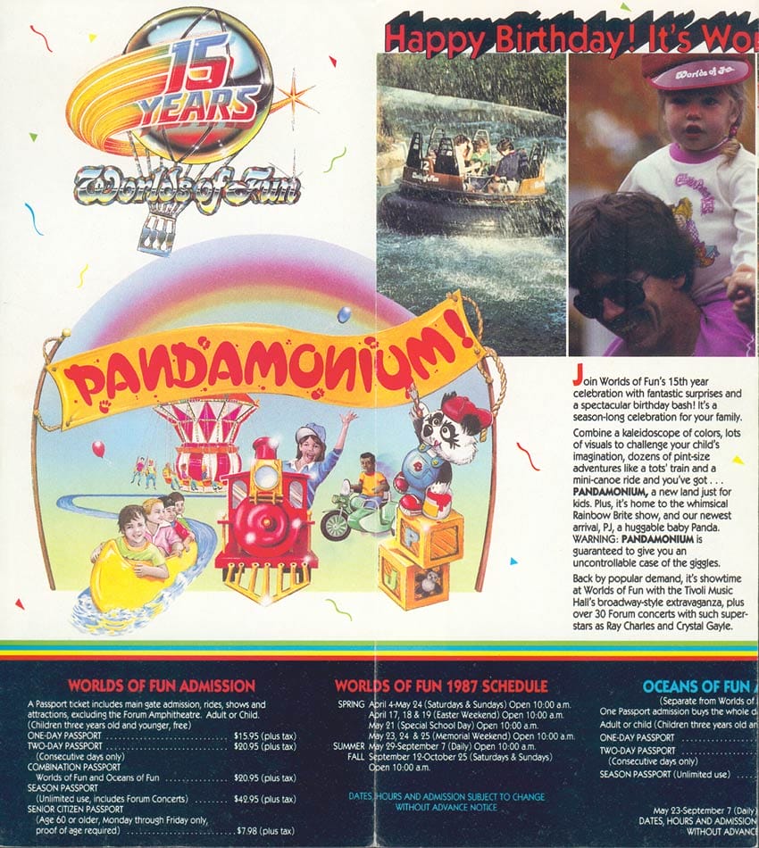 Worlds of Fun Map and Brochure - Worlds Of Fun Brochure 1987 2
