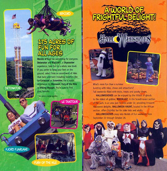 Worlds of Fun Map and Brochure - Worlds Of Fun Brochure 2001 5 