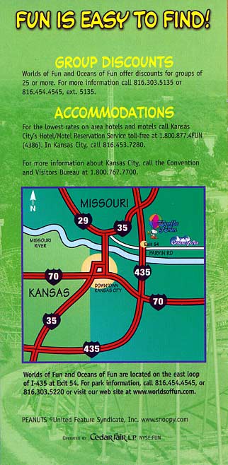 Worlds of Fun Map and Brochure - Worlds Of Fun Brochure 2001 8