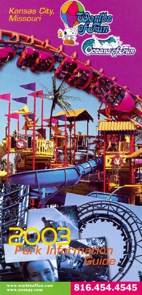 Worlds of Fun Map and Brochure - Worlds Of Fun Brochure 2003 1