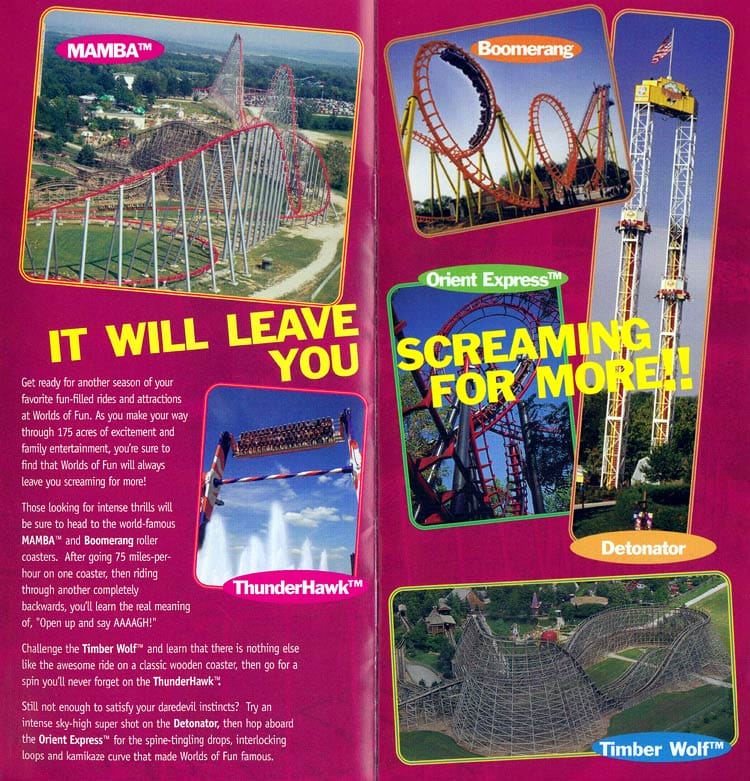 Worlds of Fun Map and Brochure - Worlds Of Fun Brochure 2003 2