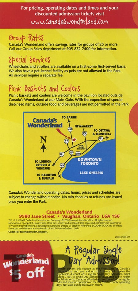 Canada's Wonderland Brochure 2009_5