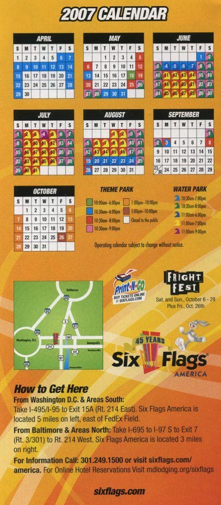 Six Flags America Brochure 2007_5