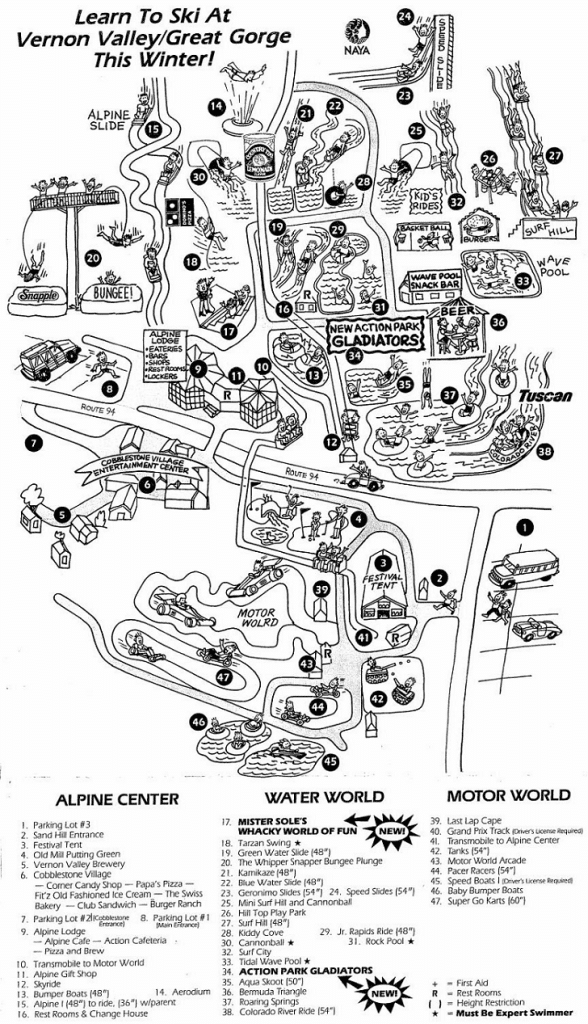 Action Park Map 1996