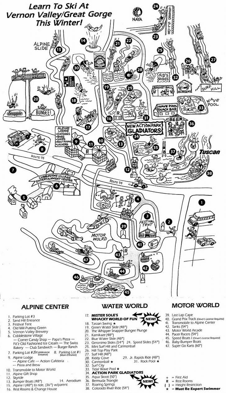 Action Park Map and Brochure (1996)