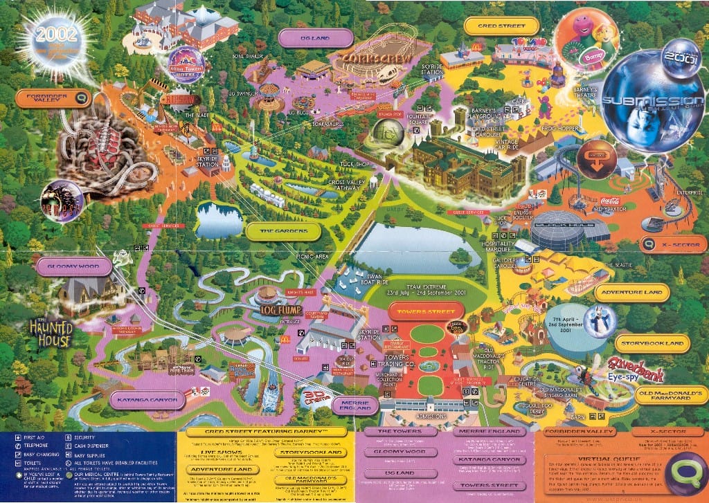 Alton Towers Map and Brochure (1996 – 2023)