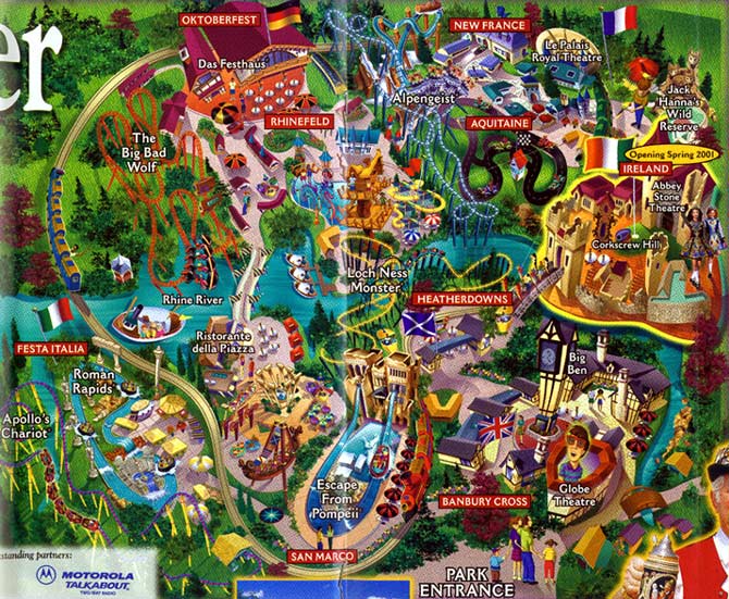 Busch Gardens Williamsburg Map and Brochure (1997 – 2024)