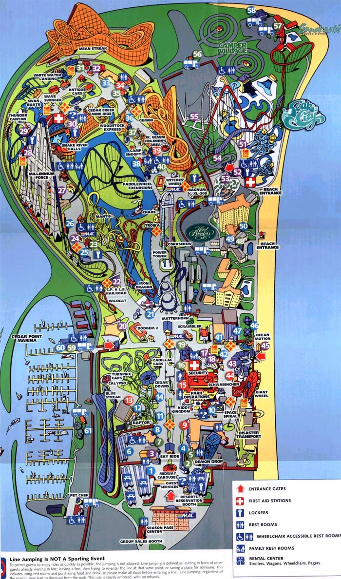 Cedar Point Map and Brochure 2023 1985 ThemeParkBrochures