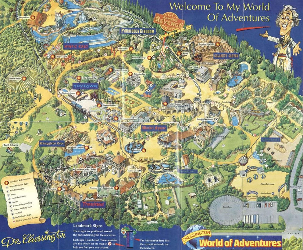 Chessington World of Adventure Map 1995y