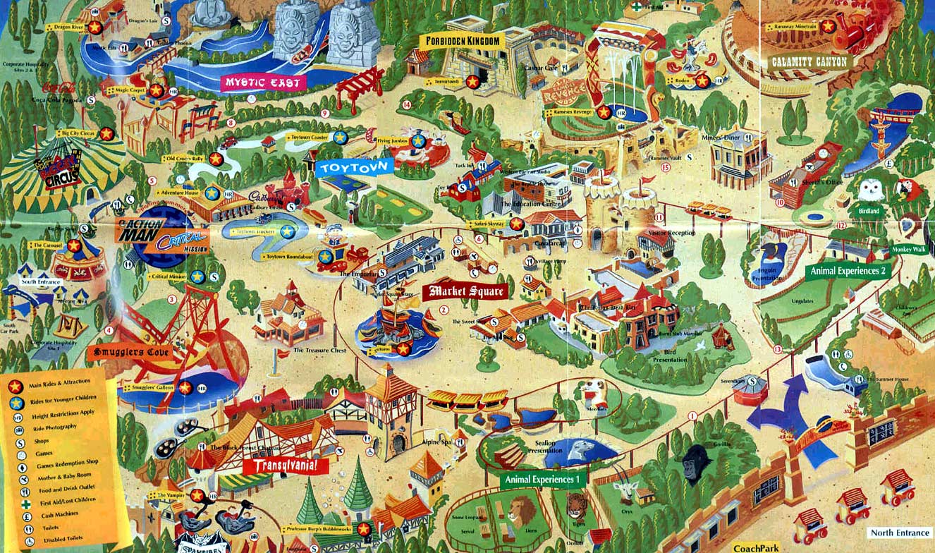 Chessington World of Adventures Resort Map and Brochure (1980 – 2024)