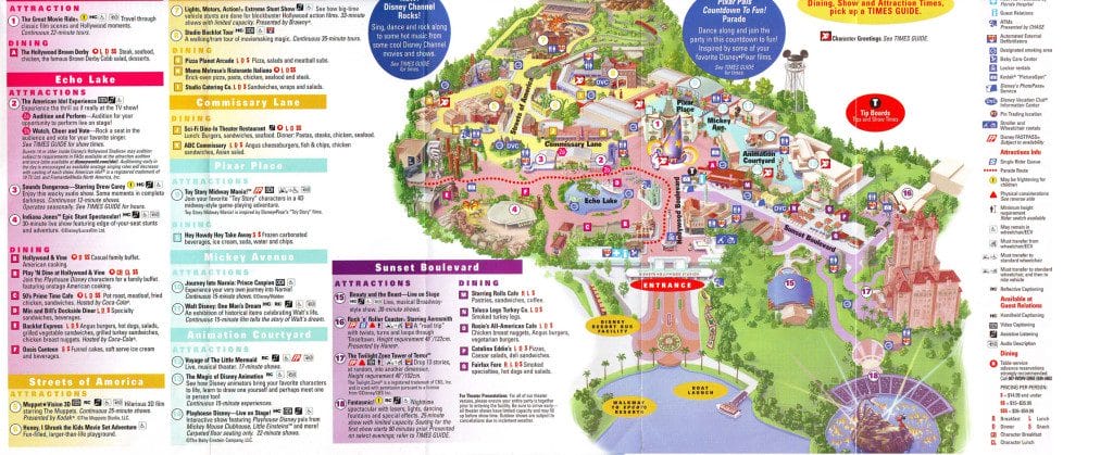 Disney's Hollywood Studios Map 2011