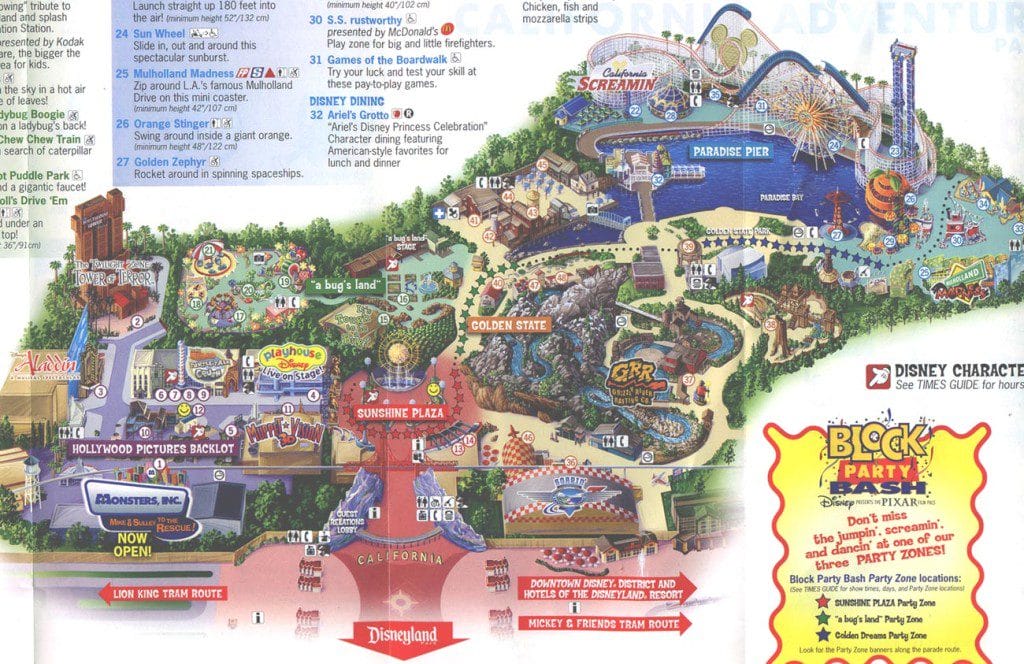 Disney's California Adventure Map 2006