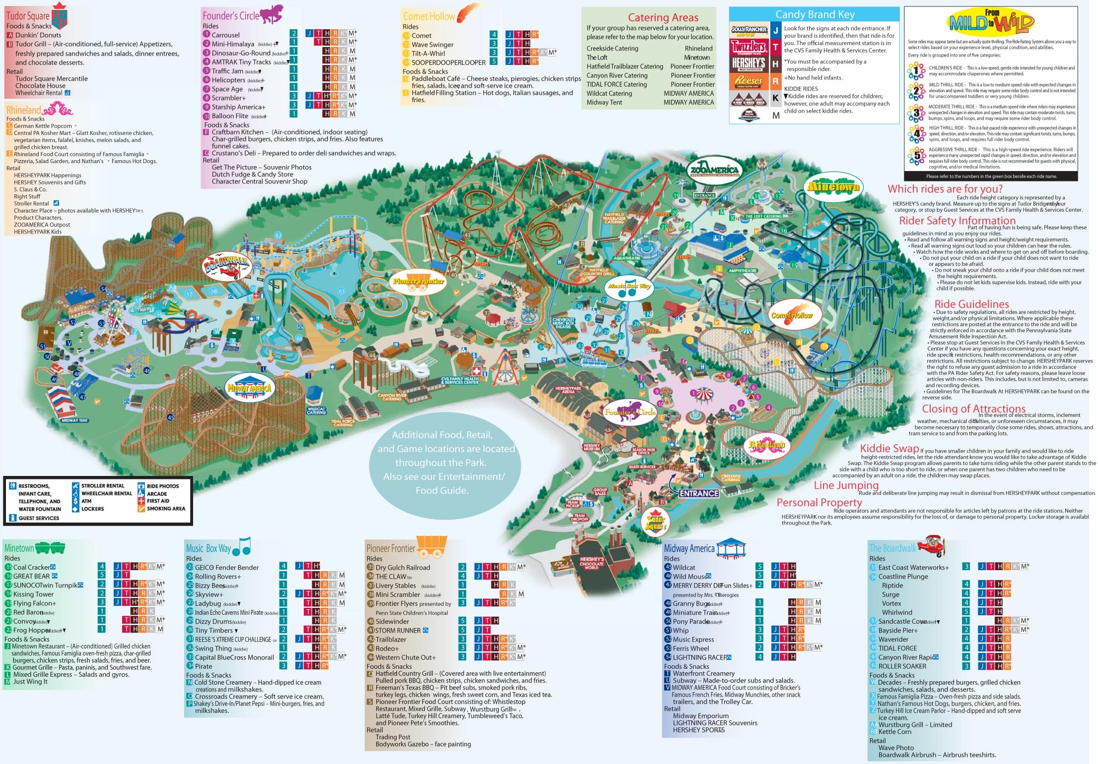 Hersheypark Map and Brochure (1979 – 2024)