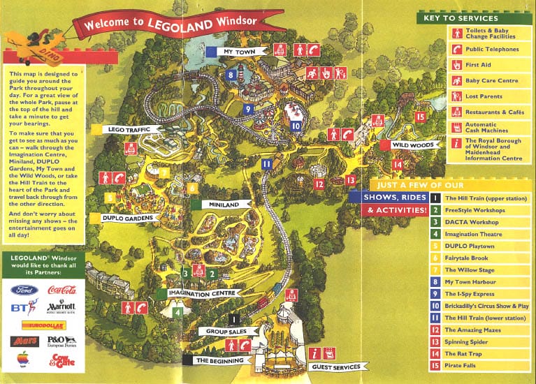 Legoland Windsor Resort Map and Brochure (1996 – 2023)