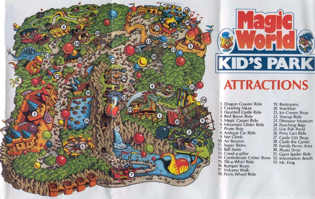 Magic World Kid's Park Map 1991