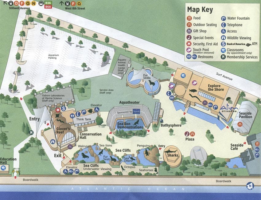 New York Aquarium Map and Brochure (2006 – 2023)