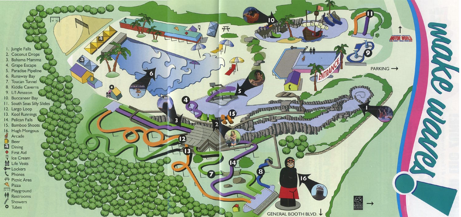 Ocean Breeze Waterpark Map and Brochure (2001 – 2023)