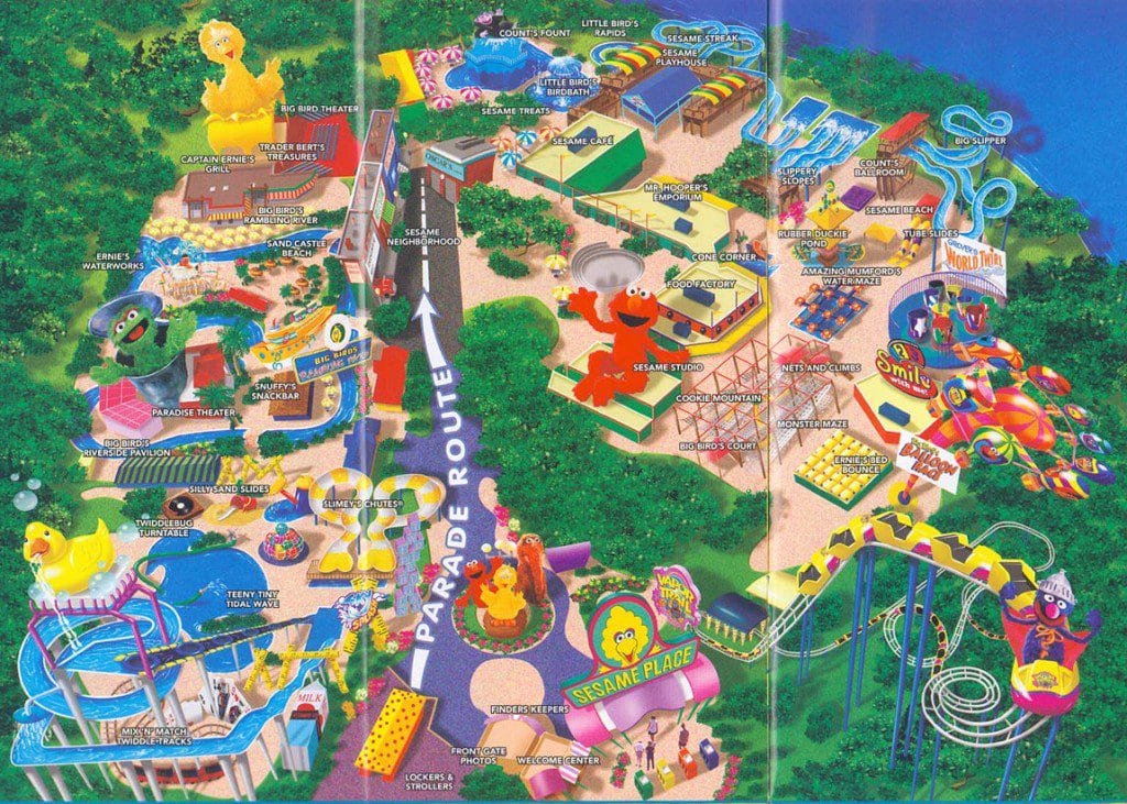 Sesame Place Map 2004