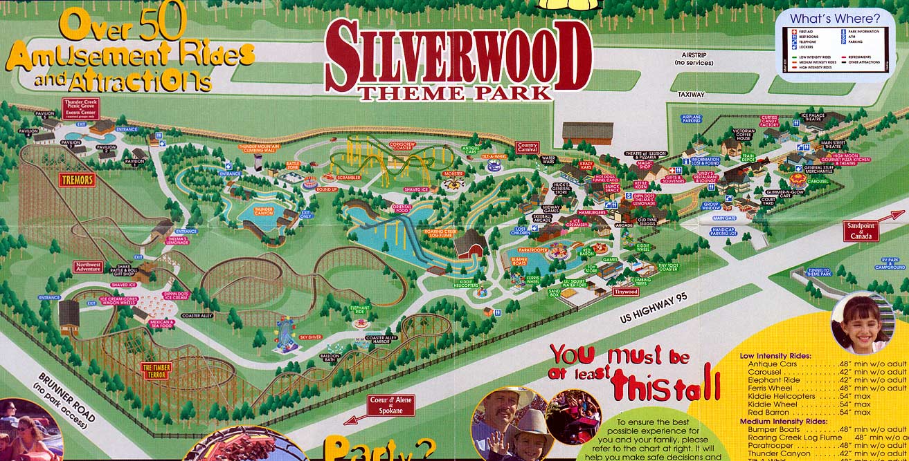 Silverwood Theme Park Map and Brochure (1990 – 2024)