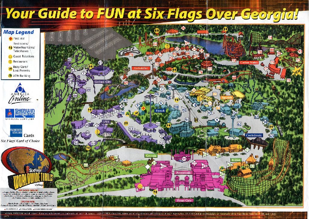 Six Flags Over Map and Brochure (1979 2024