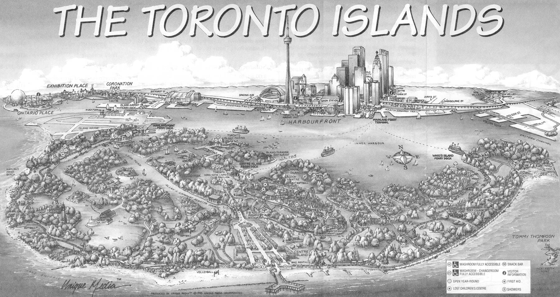 Toronto Island Park Map and Brochure (2001)