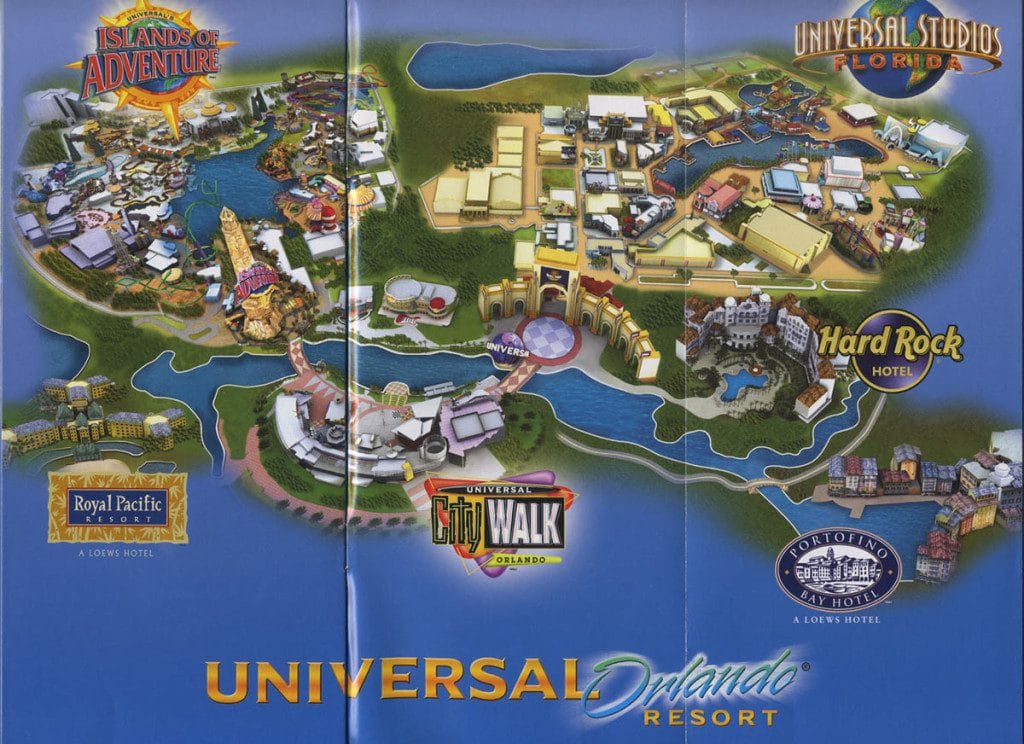 Universal Orlando Resort Map 2008