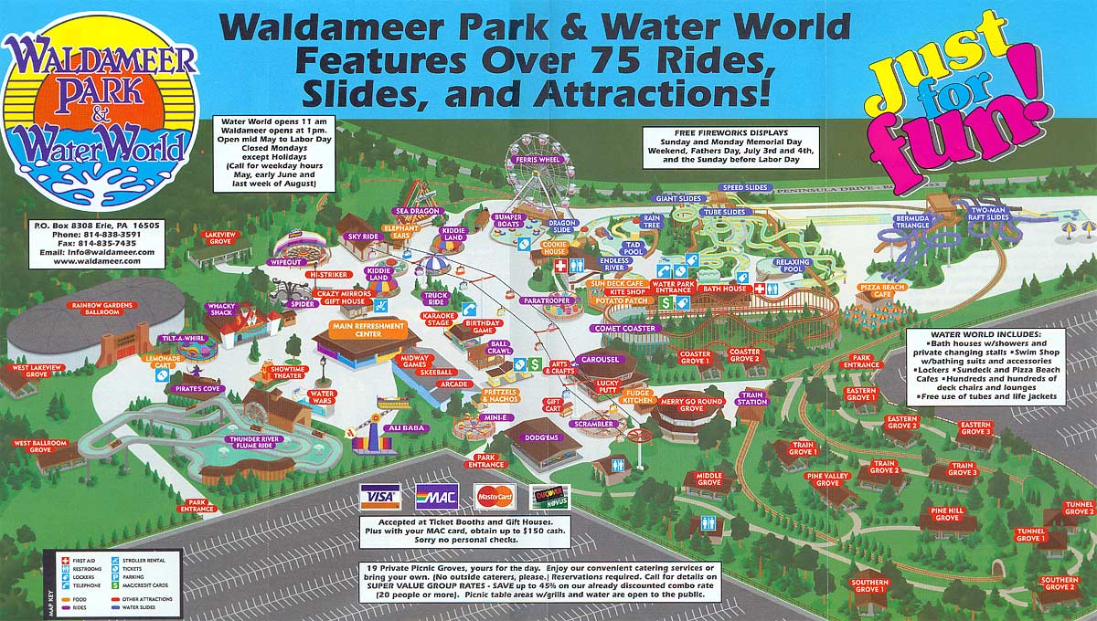Waldameer & Water World Map and Brochure (2002 – 2023)